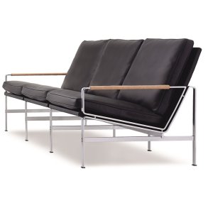 FK 6720 3-pers Sofa, Sort Lder