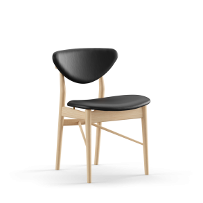 108 Stol FJ1080, Eg Lys Olie, Sort Prestige-lder