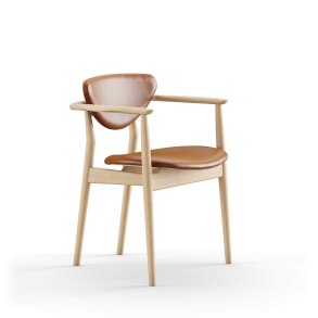 109 Stol FJ1080, Eg Lys Olie, Cognac Nevada-lder