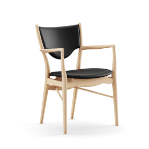 46 Armstol FJ4653, Eg Lys Olie, Sort Prestige-lder