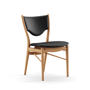 46 Stol FJ4652, Eg Olie, Sort Prestige-lder