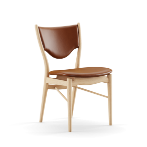 46 Stol FJ4652, Eg Lys Olie, Cognac Nevada-lder