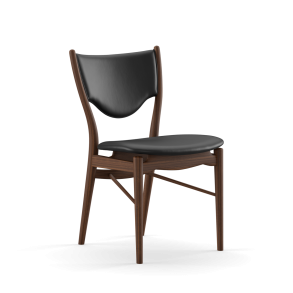 46 Stol FJ4652, Valnd Olie, Sort Prestige-lder