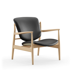 France Stol FJ1360, Eg Lys Olie, Lder Prestige Sort