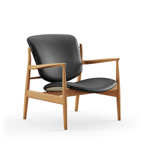 France Stol FJ1360, Eg Olie, Lder Elegance Sort