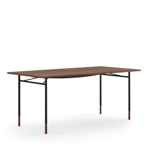 Nyhavn Arbejdsbord FJ5369, 136x68, Sort Stel/Valnd Olie