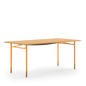 Nyhavn Arbejdsbord FJ5369, 136x68, Orange Stel/Eg Olie/Eg Olie
