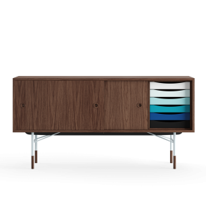 Sknk m/skuffekassette FJ5500, Valnd/Lysebl/Kold