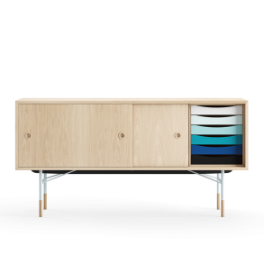 Sknk m/skuffekassette FJ5500, Eg Lys Olie/Lysebl/Kold