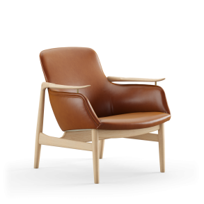 53 Stol u/hynde FJ5321, Eg Lys Olie, Lder Nevada Cognac