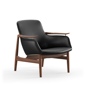 53 Stol u/hynde FJ5321, Valnd Olie, Lder Elegance Sort