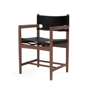 Den Spanske Spisebordsstol med armln, Sort/Rget Eg