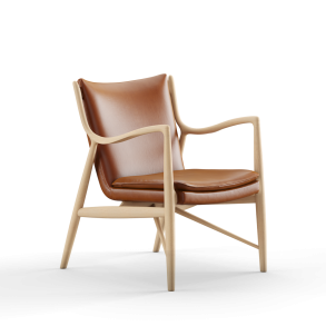 45 Stol FJ4500, Eg Lys Olie, Lder Nevada Cognac