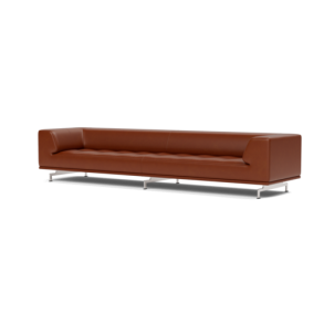Delphi Sofa 325cm, Russet Brown Cera Lder