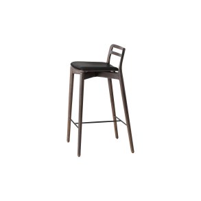 Vipp484 Barstol, Mrk Eg/Sort Lder