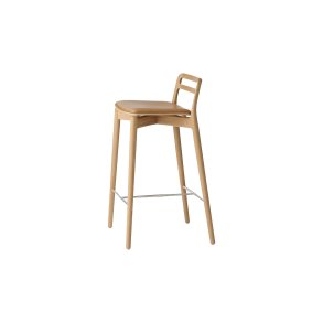 Vipp484 Barstol, Lys Eg/Cognac Lder