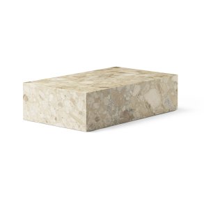 Plinth Low Sofabord, Sand Kunis Breccia Marmor