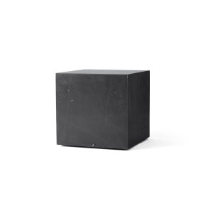Plinth Cubic Sidebord, Sort Marquina Marmor