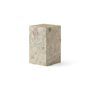 Plinth Tall Sidebord, Sand Kunis Breccia Marmor