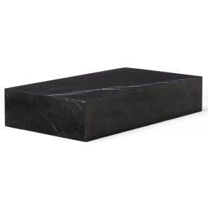 Plinth Grand Sofabord, Sort Marquina Marmor