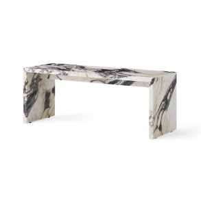 Plinth Bridge Sofabord, Rose Calacatta Viola Marmor