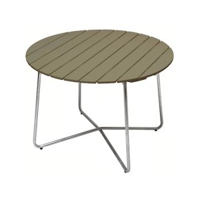 Bord 9A 100, Lysegrn Lakeret Eg/Varmgalvaniseret Stl