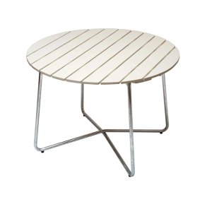 Bord 9A 100, Hvidlakeret Eg/Varmgalvaniseret Stl