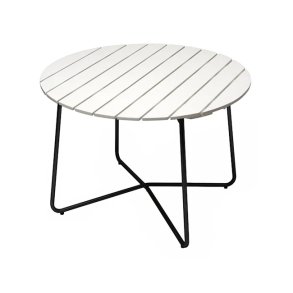 Bord 9A 100, Hvidlakeret Eg/Sort