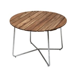 Bord 9A 100, Teak/Varmgalvaniseret Stl