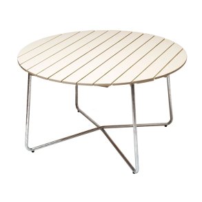 Bord 9A 120, Hvidlakeret Eg/Varmgalvaniseret Stl