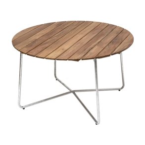 Bord 9A 120, Teak/Varmgalvaniseret Stl