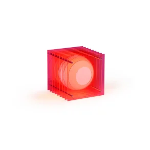 Lop Small Square, Elektrisk Pink Akryl