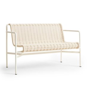 Palissade Cord Dining Bnk m/armln, Cream White