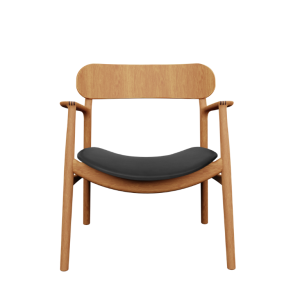 Asger Lounge Stol, Eg Olie/Sort Zenso Lder