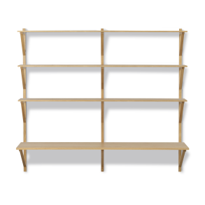BM29, 2 fag, 3 hylder & Skriveplade, Eg Lak