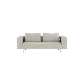 Vipp Loft 2-pers Sofa, Bark Off White/Light Grey, St�l Stel