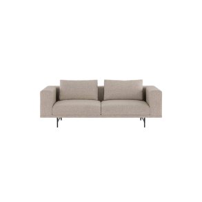 Vipp Loft 2-pers Sofa, Brook Beige/Chestnut, Sort Stel