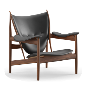 Hvdingestol FJ4900, Valnd Olie, Lder Elegance Sort