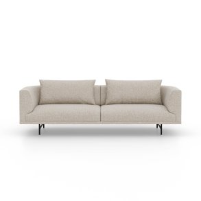 Vipp Chimney 3-pers Sofa, Bark Off White/Light Grey, Sort Stel