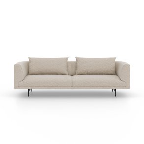 Vipp Chimney 3-pers Sofa, Wavy Off White/Light Grey, Sort Stel
