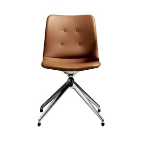 Primum Stol, Returdrej med tilt, L�der Cognac Zenso, Poleret Stel