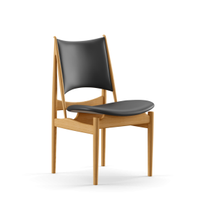 Egypterstol FJ4940, Eg Olie, Sort Prestige-lder