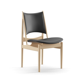 Egypterstol FJ4940, Eg Lys Olie, Sort Prestige-lder