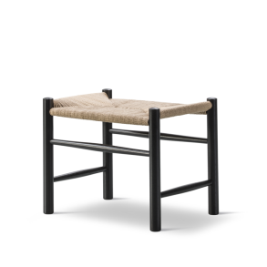 J16 Taburet, Natur/Eg Sort Lak