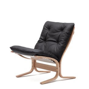 Siesta Classic Lav U/Arm, Lakeret Eg/Lder Hemsen Anilin Sort