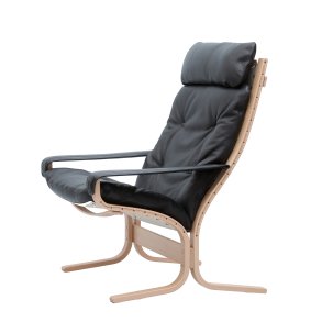 Siesta Classic Hj M/Arm, Lakeret Eg/Lder Hemsen Anilin Sort