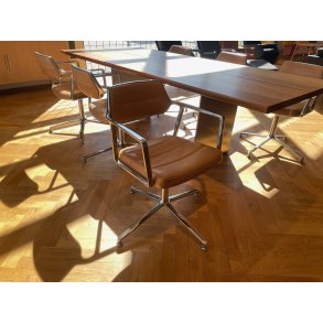 6X Vipp453 Stole, L�der Camel, Poleret st�l