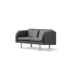 JG Sofa 2-pers, Sort Omni Lder