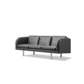 JG Sofa 3-pers, Sort Omni Lder