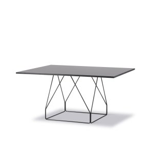 JG Bord 140x140, Sort Linoleum/Sort Stel